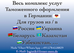 Таможенное оформление для всех. Германия и страны ЕС. Гарантия оформления!