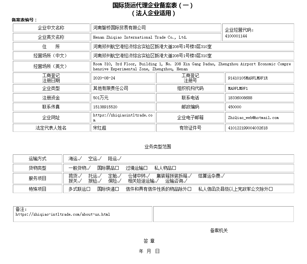 河南智桥国际贸易有限公司